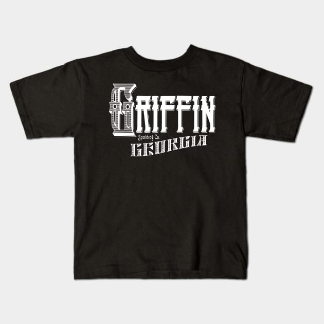 Vintage Griffin, GA Kids T-Shirt by DonDota